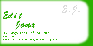 edit jona business card